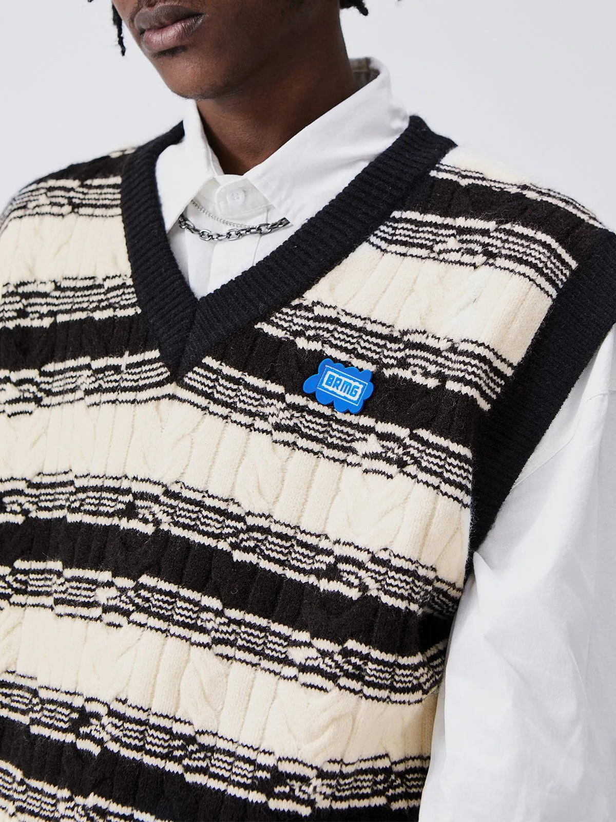 AlanBalen® - Colorblock Stripe Sweater Vest