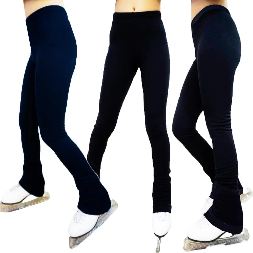Figure Skating Practice Pants – Polar Fleece Thermal Black – Blue – Purple UGSP2 ice Skating Pants for Girls Women
