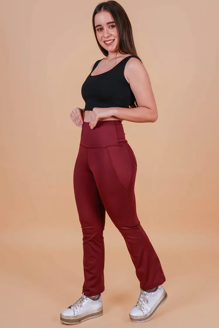 Flared Full Length Leggings for Gym | Yoga | Stepping out Blue