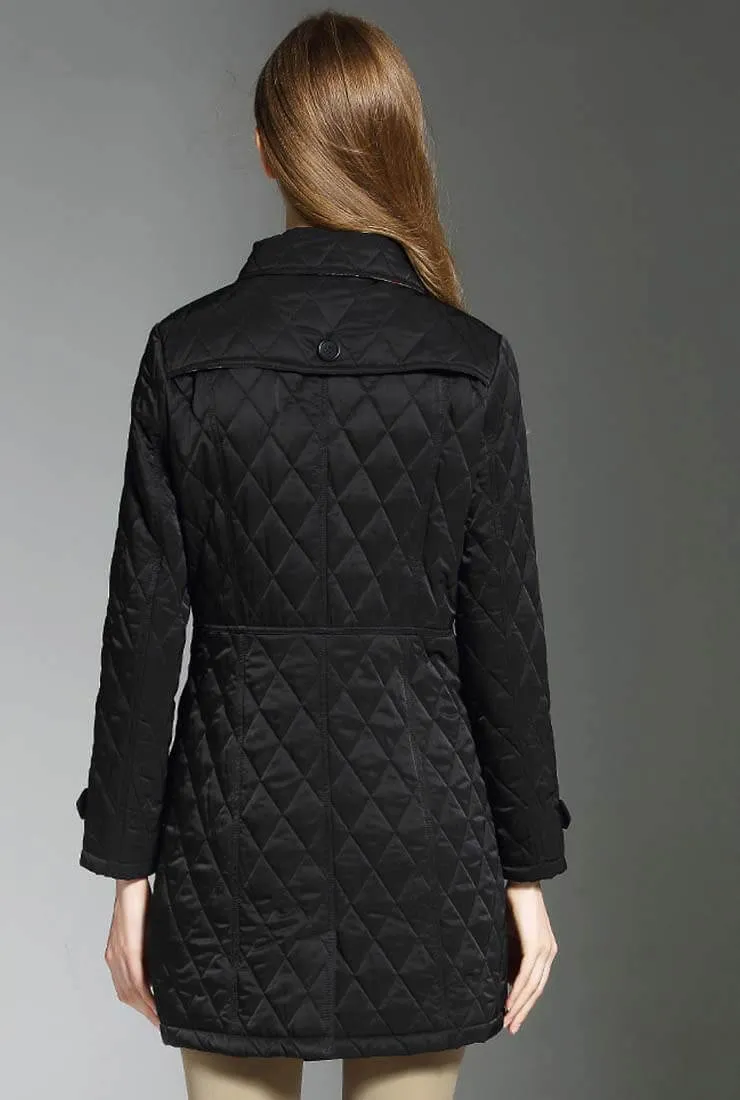 Horn Buckle Loose Quilted Puffer Jacket