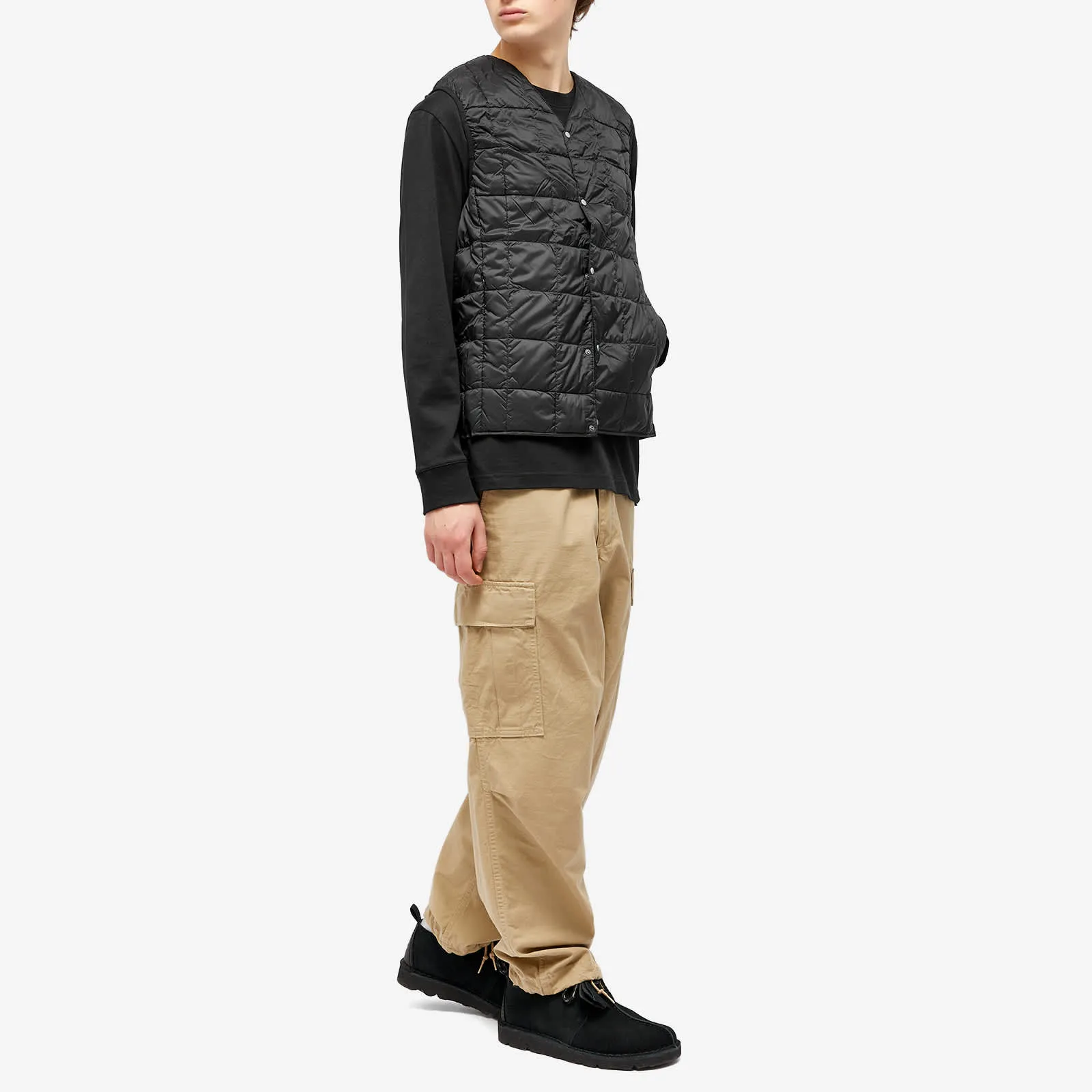 Insulated vest Taion V-neck Down, black