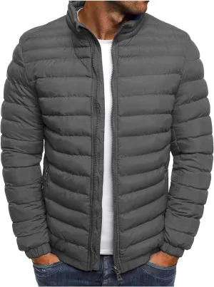 Mens Winter Down Puffer Jacket Packable Lightweight Down Jacket Windproof Outerwear Men Quilted Jackets Coat 2023