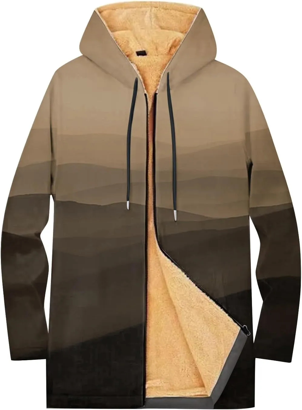Mens Winter Jackets For Vintage Hoodies Padded Fashion Zip Up Long Sleeve Graphic Thickened Workout Cotton Coats