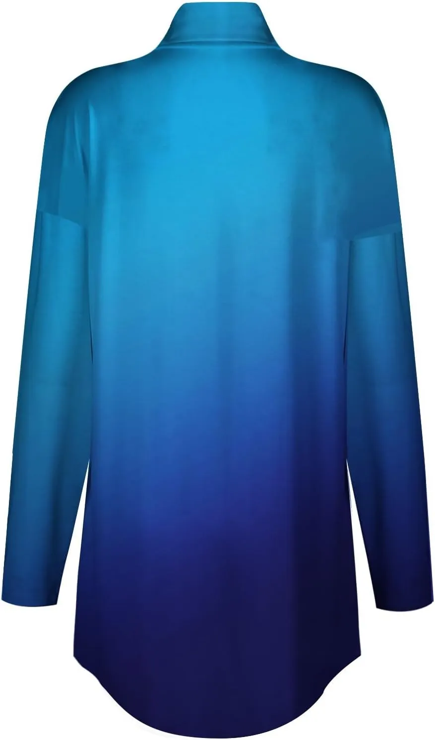Turtle Necks Tops For Women Dressy Print Long Sleeve Shirts Trendy Mock Neck Tunic Tops Fall Casual Blouse