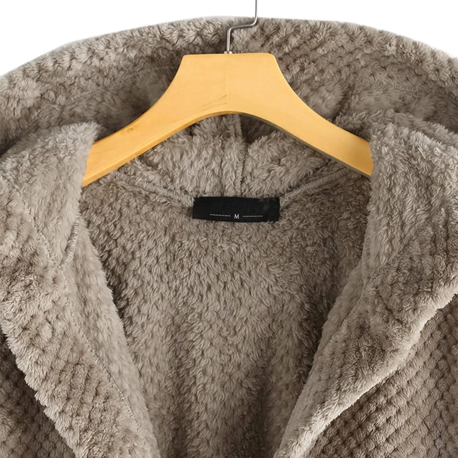 Womens Sherpa Hoodie Long Sleeve Teddy Bear Jacket Button Fluffy Pullover Fleece Faux Fur Cardigan Coats for Ladies